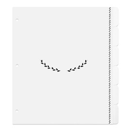 Jot & Mark Divisores de pestañas con etiquetas en blanco | 6 separadores organizadores personalizables para carpetas de 3 anillos de 8.5 x 11 pulgadas (blanco y negro)