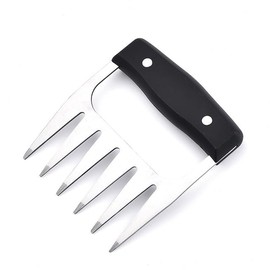 2 Pack Stainless Steel Meat Shredder Bear Claws with Plastic Handle, Meat Claws, Robust BBQ Pulled Pork Paws Cave Tools, Solid Metal Meat Claws, Sturdy