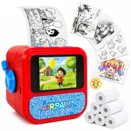FamilyKit AI Voice Sticker Printer - Smart Thermal Sticker Maker with 6 Art Modes for Kids, Mini Sticker Machine Box for Home, Office, Study & DIY Projects, Creative Toy Gift for Boys Girls Ages 3+