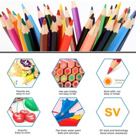 Juego de 50 lápices de colores, suministros de dibujo para artistas, kit de bocetos con sacapuntas y bolsa de lona para lápices para adultos y niños, libros para colorear, pintura, bocetos