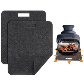 Baderke 2 Pcs Heat Resistant Mat Compatible with Ninja Crispi FN101g 12 x 14 in Air Fryer Pad with Sliding Function Heat Resistant Mats for Countertops Coffee Maker Microwave Oven Kitchen Supplies