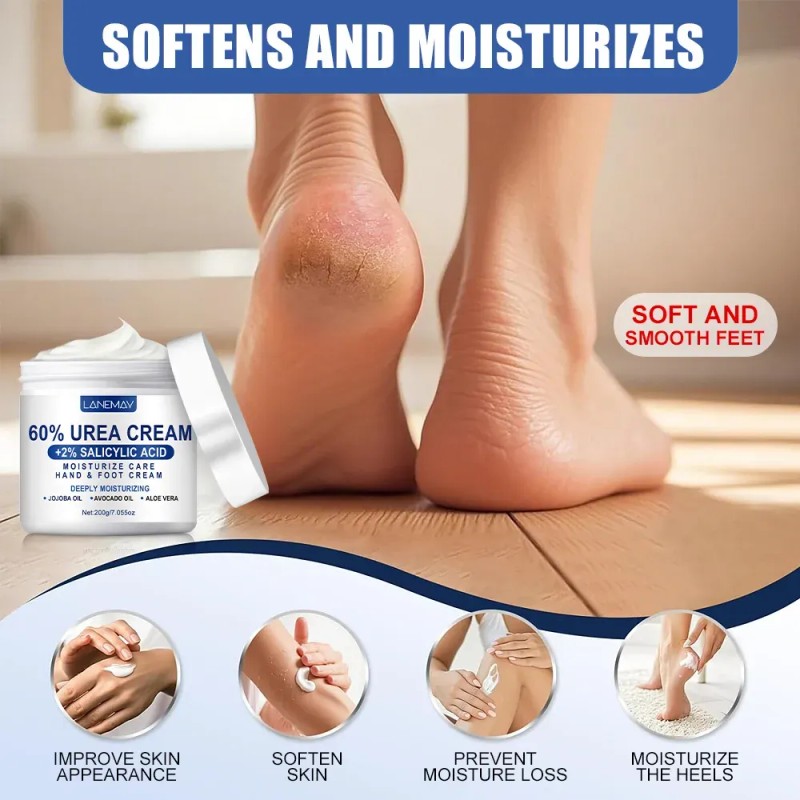 Crema Gensoming Urea 60% Con Ácido Salicílico Para Pies Aloe