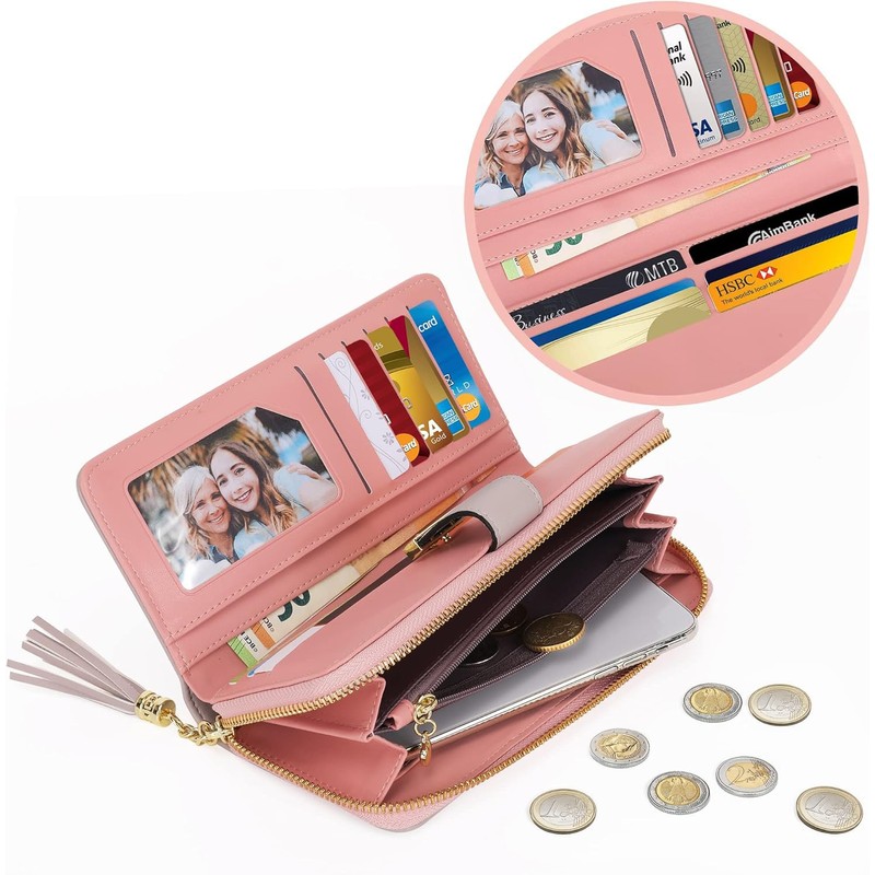Pomelo Best Women's Purse, Multi-coloured, Striped Wallet Artificial Leather, Type