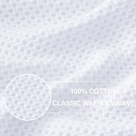 Homaxy 100% Cotton Kitchen Towels and Dishcloths Set, 12 x 12 Inches and 13 x 28 Inches, Set of 10 Bulk Kitchen Towels Set, Ultra Soft Absorbent Dish Towels for Washing Dishes, White