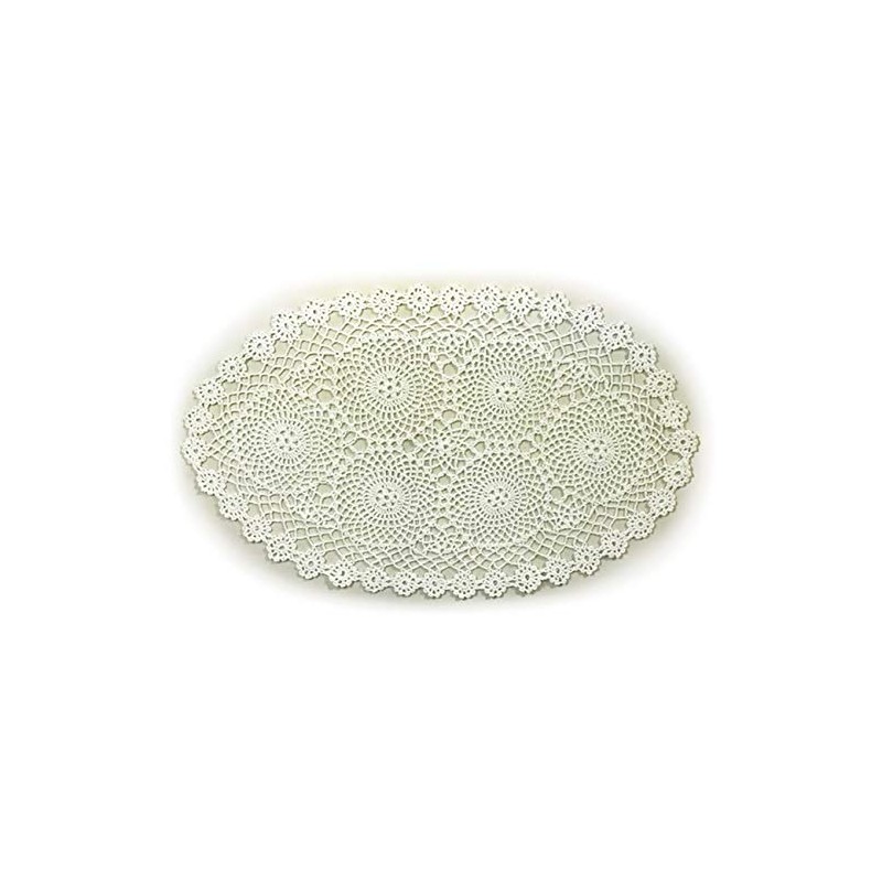 Pack of 2 Traditional 100% Cotton Traycloths Floral Crochet Doilies