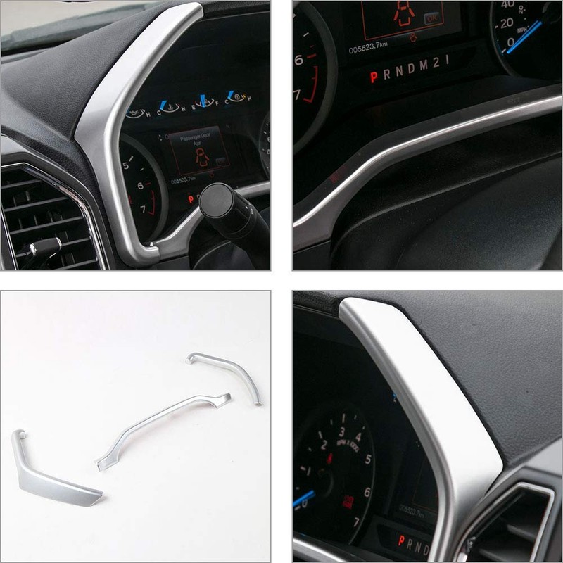Voodonala Silver Dashboard Trim for 2015 2016 2017 2018 2019