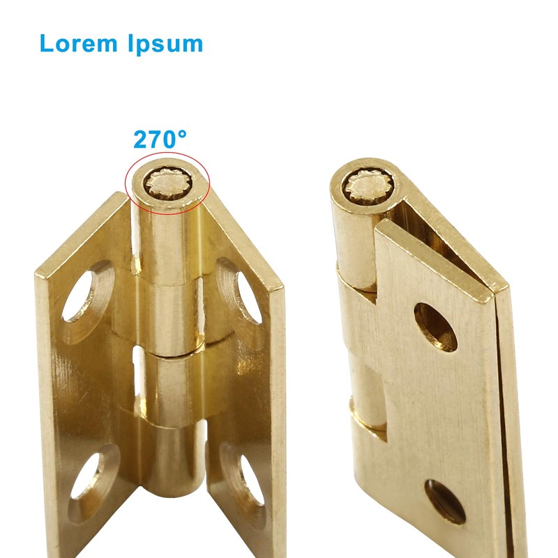 Zorveiio 12Pcs Mini Solid Brass Hinges,1 Inch Mini Solid Brass