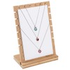 Necklace Display Stands, Bamboo Multiple Necklace Holder with Soft Mat