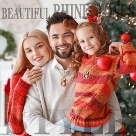 Junkin 24 Pcs Sublimation Rhinestone Trays Pendant Set, Including 6 Double Sided Blank Rhinestone Bezel Trays, 6 Pcs Thick Chains with 12 Sublimation Discs for Making (Silver, Gold, Rose Gold)