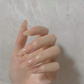 24 Nail Tips, Long Sheer Nails, Cute, False Nails, Girls, Women, Parties, After-parties, etc