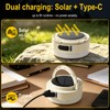 BORUiT LED Camping Light, Solar Powered or USB C Rechargeable,