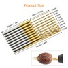 YUENTOEN ミニツイストドリルビットセット 10個 - マイクロ彫刻ドリルビット HSS 2.35mm シャンク チタンコーティング 0.6mm~2.2mm