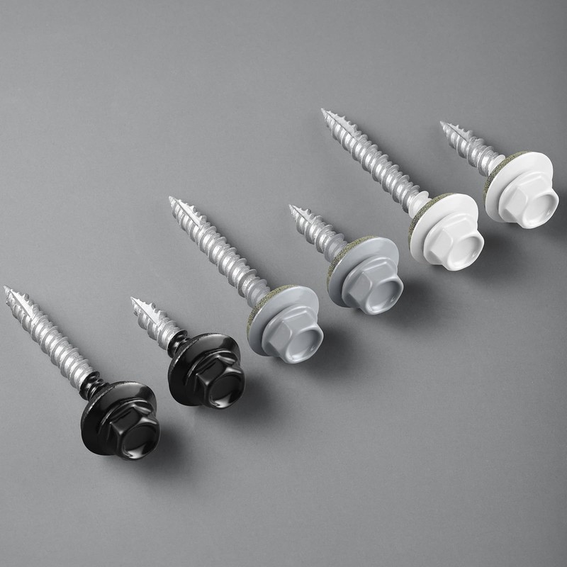 Bnuok Metal Roofing Screws #10 × 1 Inch, 80pcs Black
