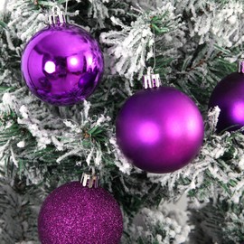 Emopeak 24Pcs Christmas Balls Ornaments for Xmas Christmas Tree - Shatterproof Christmas Tree Decorations Large Hanging Ball for Holiday Wedding Party Decoration