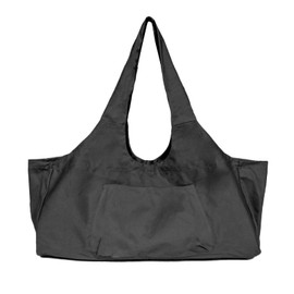 3DTengkit Yoga Bag Large Yoga Mat Bag, Canvas Yoga Mat Shopping Bag with Inner Zipper Pocket, Fits Most Mat Sizes (Black)