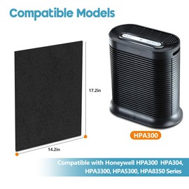 Elnuliros HPA300 Carbon Pre Filter Compatibel with Honeywell HPA300 Series Air Purifi-er, Precut Premium HRF-A300 Pre Filter for dust, Smoke, Odors, 6 Pack