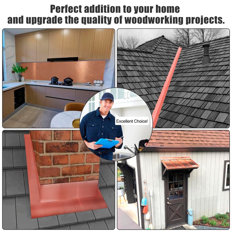 Copper Flashing 99.95% Pure - 24 Gauge 0.5mm Thick Copper