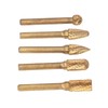 5Pcs Grinding Bit Head Rotary File Burr Double Cut Tool