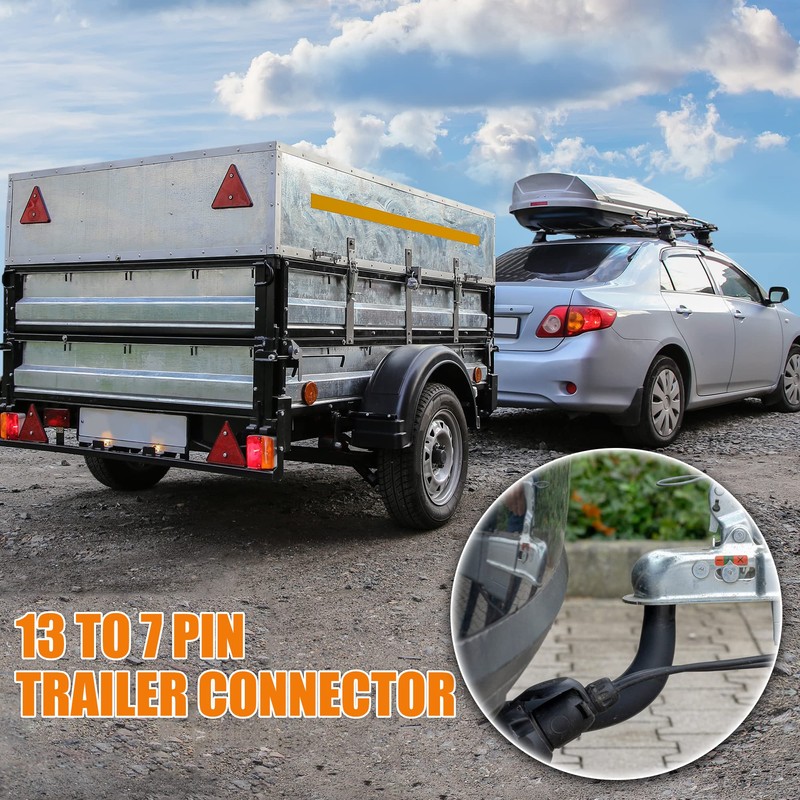 X AUTOHAUX 13 to 7 Pin Trailer Connector Trailer Adapter