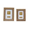 Two's Company Gold Fern Set of 2 Photo Frame Includes