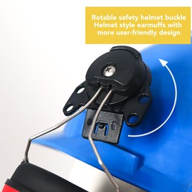 2Pcs Hard Hat Ear Muffs Adjustable Helmet Mounted Ear Protectors Hat Attachment Earmuff for Construction and Manufacturing