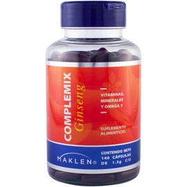 Maklen Multivitaminico con Ginseng y Omega 3 - Energia Natural, Vitalidad y Enfoque - 140 Capsulas Softgels de 1300 mg