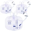 4000ml Urinary Drainage Bag, 3 Pack Catheter Bags for Women