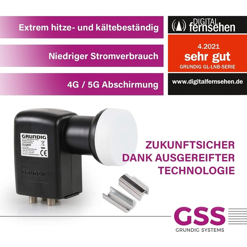 GSS Quattro LNB Suitable for Multiswitch with LTE Filter -