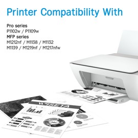 WISETA 85A P1102W CE285A Toner Cartridges for HP 85A Black Laserjet CE285A Toner Cartridges for Laserjet Pro P1102W P1109W M1217NFW M1212NF Printer Ink Cartridge(2 Black)