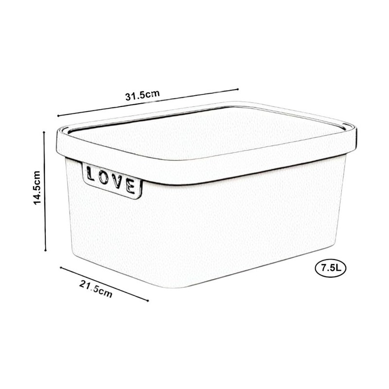 Jolie Max Plastic Storage Box with Lid, Stackable & Space-Saving