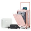 Aluminum Frame 20 Inch Carry-On Luggage with Front Open Compartment
