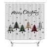 Christmas Shower Curtain for Bathroom, Christmas Tree Shower Curtain, Funny