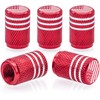 MEAJOO 5PCS USA Flag Tire Valve Stem Caps, Premium Alloy