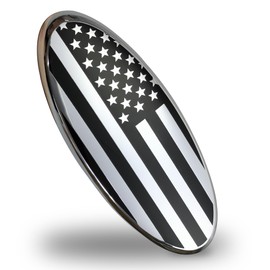 Yojunauto 9 Inch Front Grille Rear Tailgate American Flag Emblem Fits for 04-14 F150 05-07 F250 F350 11-14 Edge 11-16 Explorer 06-11 Ranger 07-14 Expedition (Silver)