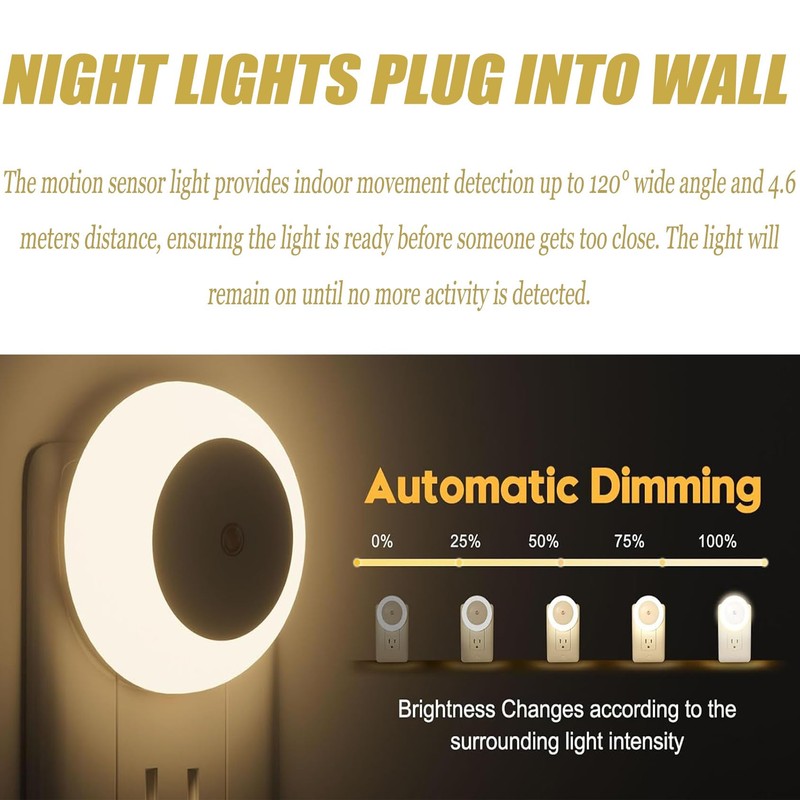 Night Light Plug in with Dusk to Dawn Smart Sensor