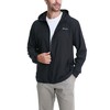 clothin Mens Lightweight Running Jacket with Hood Zip Pockets Black