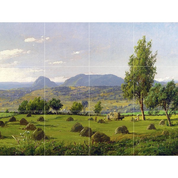 MOUNTS ADAM and EVE by Jasper Francis Cropsey Trees Mountains