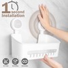 Luxear Shower Caddy Suction Cup Set 4 Packs,Shower Shelf+Soap Dish+Suction