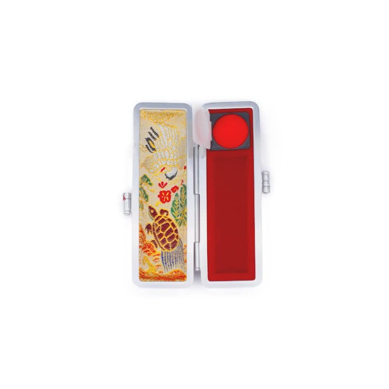 Yumesoubishi Red Crane Turtle Seal Case, Case Holds Up to