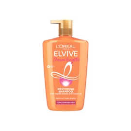 L’Oréal Paris Elvive Dream Lengths Shampoo XL for Long Damaged Hair, Nourishing & Strengthening to Prevent Hair Breakage, Enriched with Castor Oil, 1L