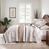 100% Cotton Quilt Set King Size - Reversible Botanical Quilted