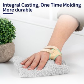 FORTEMOTUS CMC Thumb Brace - Joint Thumb Arthritis Brace for Tendonitis, Osteoarthritis, Instability, Adjustable Thumb Arthritis Pain Relief and Support for Men Women, Beige, Right Hand, Small