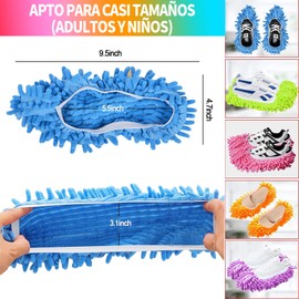 OranSee® Lavable Mopa Antipolvo Zapatillas, Fundas de Microfibra Reutilizables para Hombres y Mujeres, para Zapatosde Limpieza de Pisos para Baño, Cocina, Limpieza de la Casa, Multicolor (5 Pares)