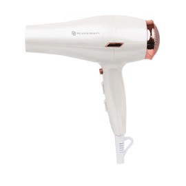 Relaxus Beauty Pearl Rose Ionic Blow Dryer with Concentrator Nozzle, 1875W DC Motor, Two Speed Settings, Pearl Rose