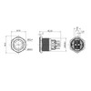 Metzler - Pressure Switch 25mm - LED Ring Lighting Blue