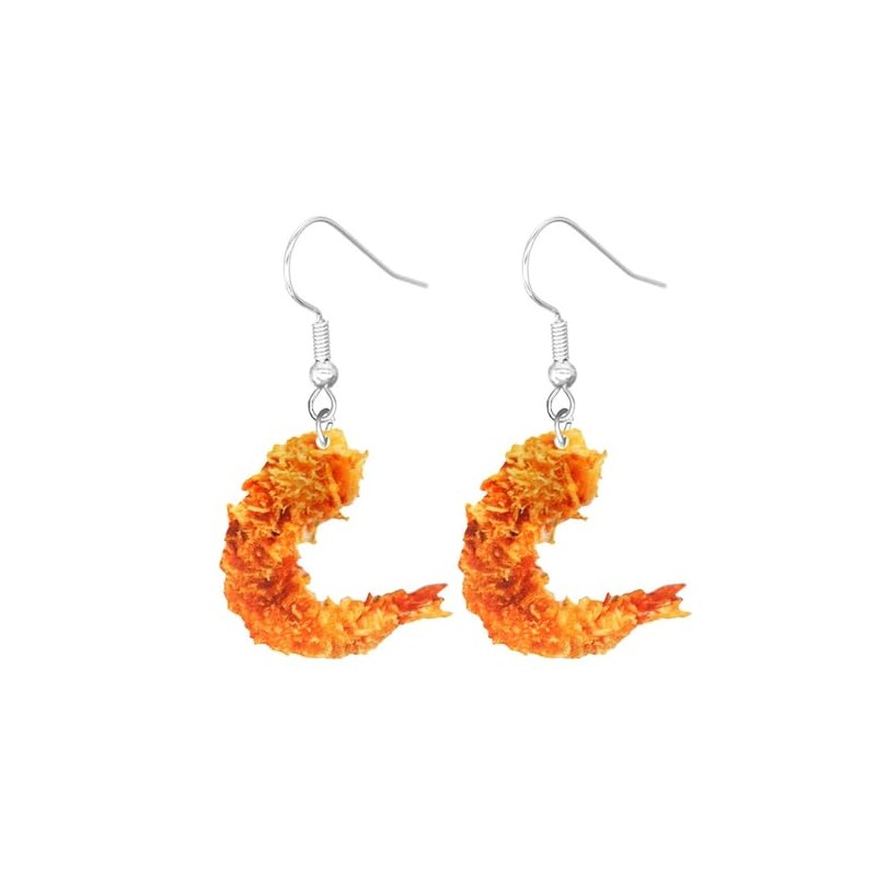 Imitate Food Shrimp Doughnut Cheese Popcorn Sushi Dangle Earrings Acrylic