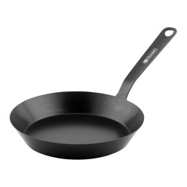 8 Inch Round Frying Pan, 1 Non-Stick Frying Pan - Welded Handle, Heavy-Duty, Black Carbon Steel Fry Pan, Cookware For Homes or Restaurants, For Electric, Induction, and Gas Stoves - Restaurantware
