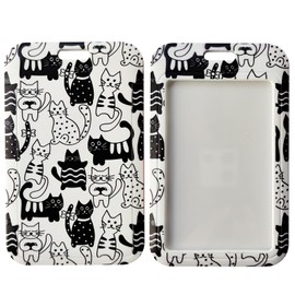 2 Sets ID Badge Holder with Detachable Lanyard for Nurse Medical Student Teacher Office Women Men Gifts (Cat)