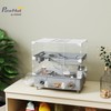 PawHut 2-Tier Hamster Cage, Small Animal Cage with Running Wheel,