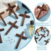GOMAKERER 6 Pcs Wood Crafted Cross, 12x6.95x0.95cm Unfinished Wooden Cross